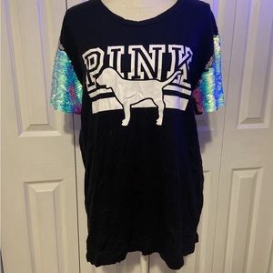 VS PINK BLING T SHIRT AND LEGGINGS 	AQUA BLUE